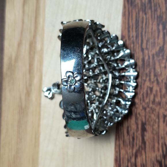 Inged Bracelet Fashion Rhinestone Enamel Black & Grey Metallic - Picture 11 of 16